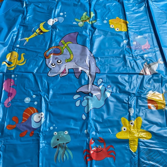 68" Sprinkler Splash Pad Play Wading Mat Sprinkle Summer Outdoor Party New - Picture 4 of 5